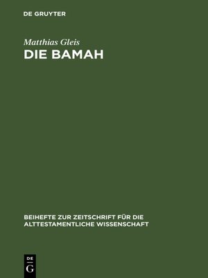 cover image of Die Bamah